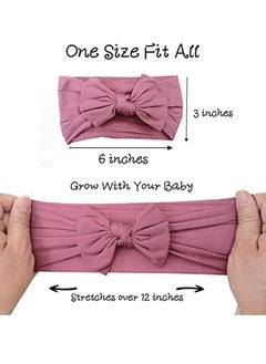 Generic 8-Piece Baby Girls Headband Stretchy Nylon Soft Headband with Bowknot for Baby Toddler Girls  - Image 2