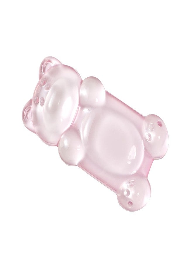 Sumgsn Ergonomic Silicone Gel Mouse Wrist Rest -Pink Clear Cute Bear Mouse Wrist Rest, Comfort & Support for Typing and Gaming - Image 1