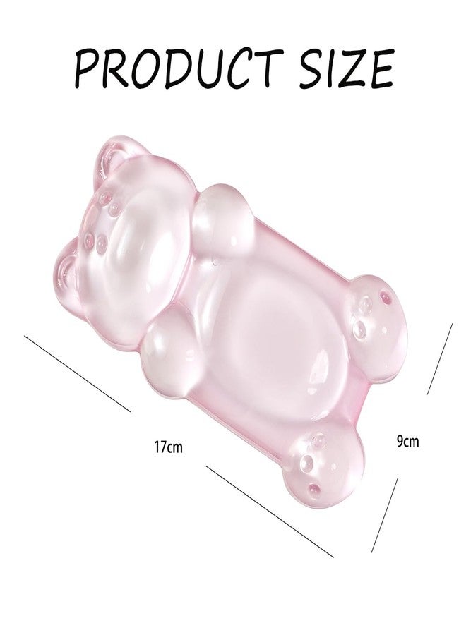Sumgsn Ergonomic Silicone Gel Mouse Wrist Rest -Pink Clear Cute Bear Mouse Wrist Rest, Comfort & Support for Typing and Gaming - Image 4