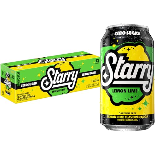 Starry Zero Sugar Lemon Lime Soda, 12 Fl Oz Cans (Pack of 12) - Image 3