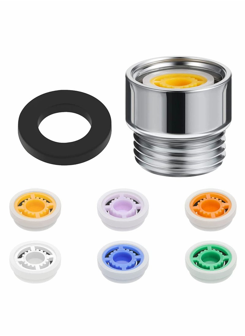 Excefore - Shower Flow Reducer Limiter Set, Shower Head Flow Restrictor Water Saver Adapter Water Flow Saver Adapter Set for Fixed Shower Head and Handheld Shower 1.2/ 1.5/ 1.8/ 2/ 2.2/ 2.5 GPM - Image 1
