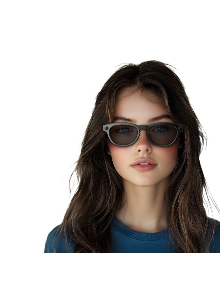 Powerology Lovanni Ai Smart Glasses with AI Bluetooth Glasses with Speaker &  / Play & Pause / Wireless Connectivity / 32MP Camera Sony / Standby Time 15 Days / Magnetic Charging / Touch Control Smart Glass - Black - Image 2