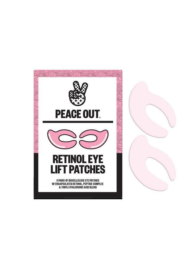 PEACE OUT - Retinol Eye Lift Patches To Lift Firm And Revitalize Tired Eyes 360° Coverage Targets Fine Lines & Wrinkles 5 Pack - Image 1