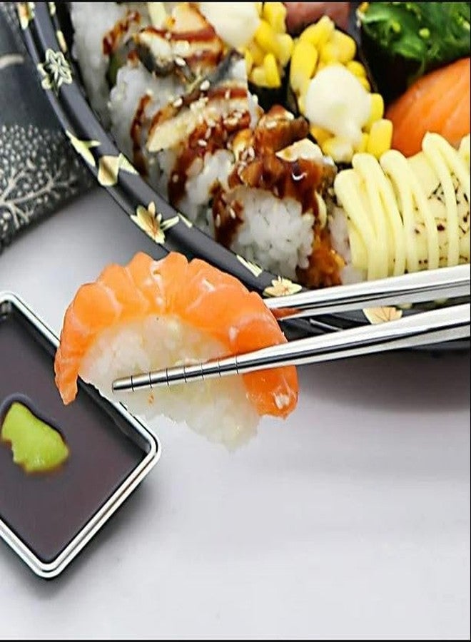 Definite Kitchen Stainless Steel Chopsticks Shuzao Design for Korean Chinese Japenese Indian Cuisines Re-usable Washable Food Safe (Pack of 5 Pair) - Image 4