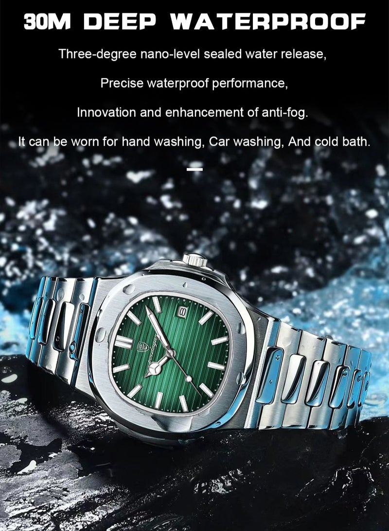 POEDAGAR Men's watch fashion brand POEDAGAR luxury quartz watch 30 meters water resistant hot selling men's gift - Image 3