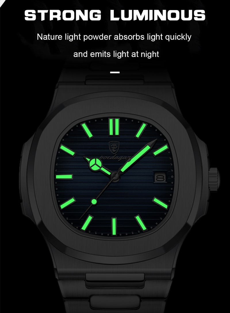 POEDAGAR Men's watch fashion brand POEDAGAR luxury quartz watch 30 meters water resistant hot selling men's gift - Image 4