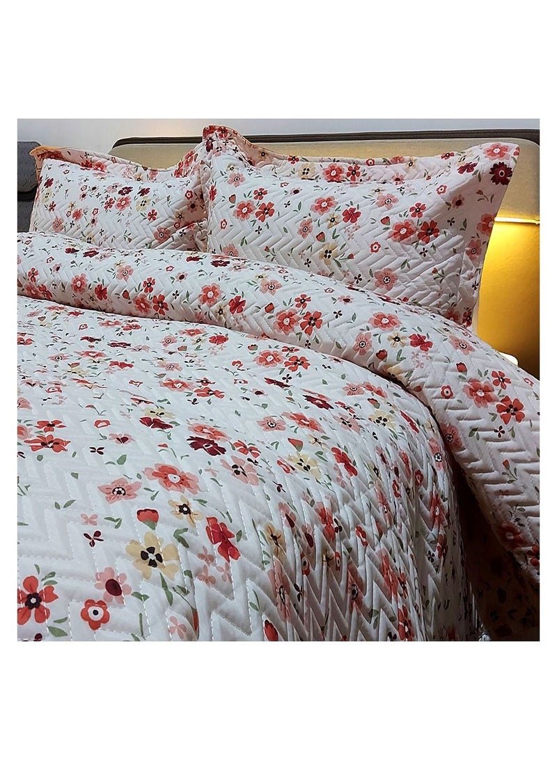 Family Bed Coverlet Set Cotton 3 pieces size 240 x 240 cm model 154  from Family Bed - Image 1