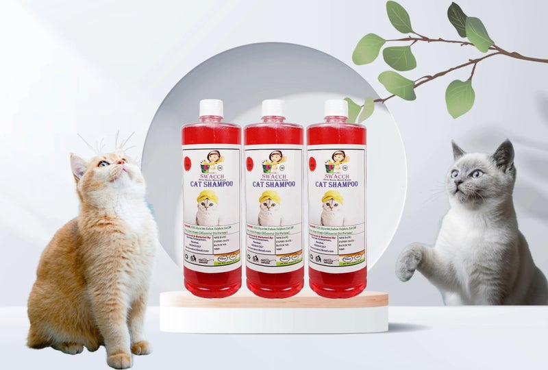 SWACCH Cat Shampoo (1 Litre) (Pack of 3) Strawberry - Image 2