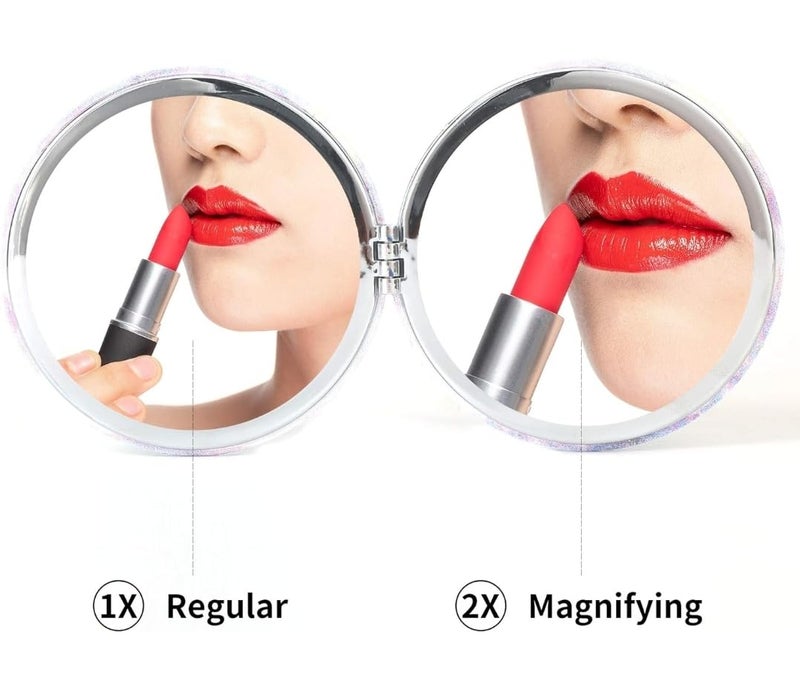 Round Cute Portable Compact Travel Mirror for Daily use  - Image 4