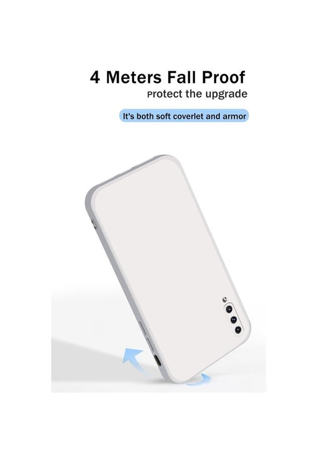 S-TOP Case For Samsung Galaxy A50 Solid Color Imitation Liquid Silicone Straight Edge Dropproof Full Coverage Protective Case - Image 5