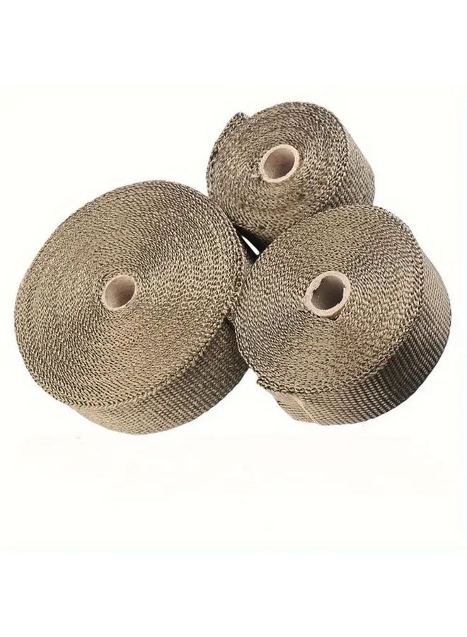 Fiberglass Motorcycle Exhaust Wrap 196.85 Inch Heat Shield Tape Thermal Protection - Image 4