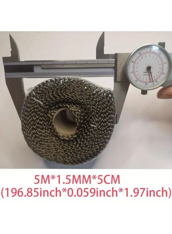 Fiberglass Motorcycle Exhaust Wrap 196.85 Inch Heat Shield Tape Thermal Protection - Image 5