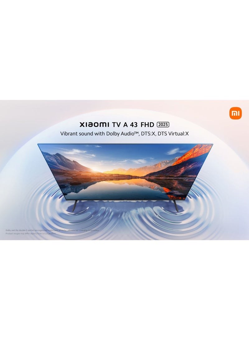 Xiaomi TV A 43" 2025 | Google TV | FHD Display | Dolby Audio, DTS-X, And DTS Virtual:X | Premium bezel-less Design | 360° Bluetooth Remote Control L43MA-AFME Black - Image 5