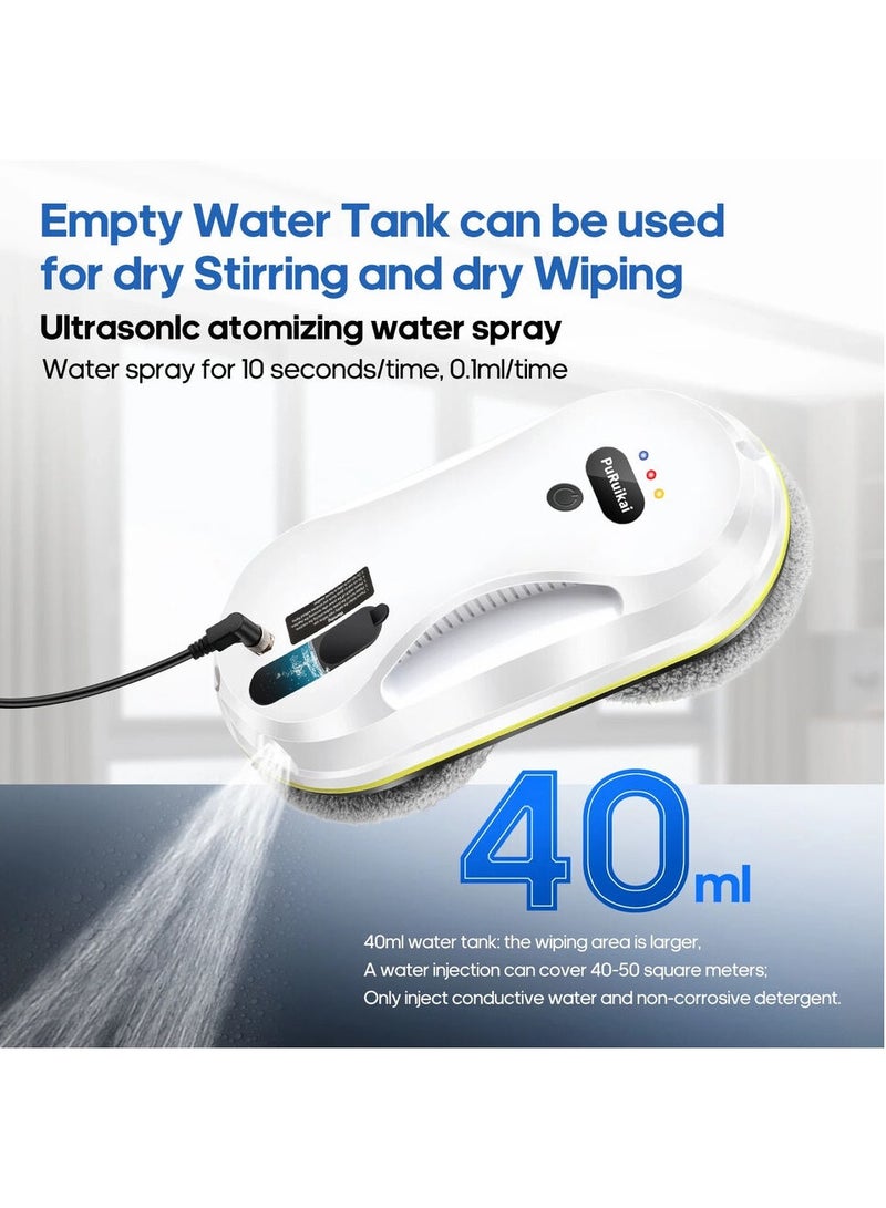 Household window automatic water spray cleaning robot vacuum cleaner remote control electric window wiper household glass wiper - Image 2