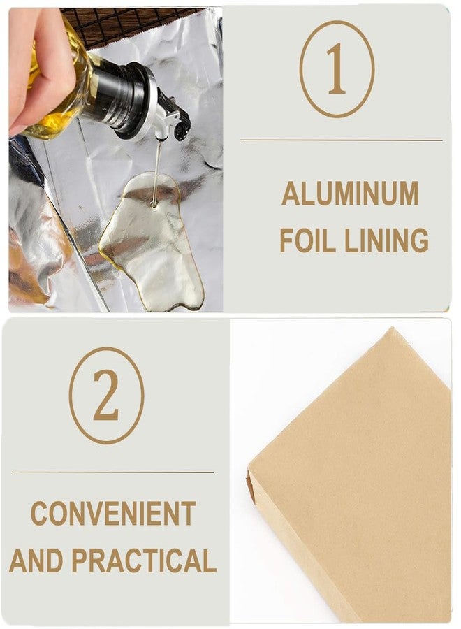 Elfzone Paper Lunch Bags - Lunch Paper Bags,Aluminium Foil Lined Storage Temperature, Perfect for Sandwiches,BBQ,Hot Dog,for Picnic 100 pcs - Image 2