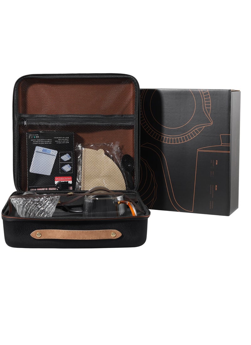 Double Bull Coffee Maker Set With Carry Case Black coffee & tea sets pour over coffee maker Kitchen Accessories set  - Image 1