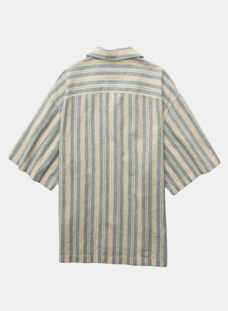 American Eagle AE Relaxed Fit Linen-Blend Camp Collar Shirt - Image 2