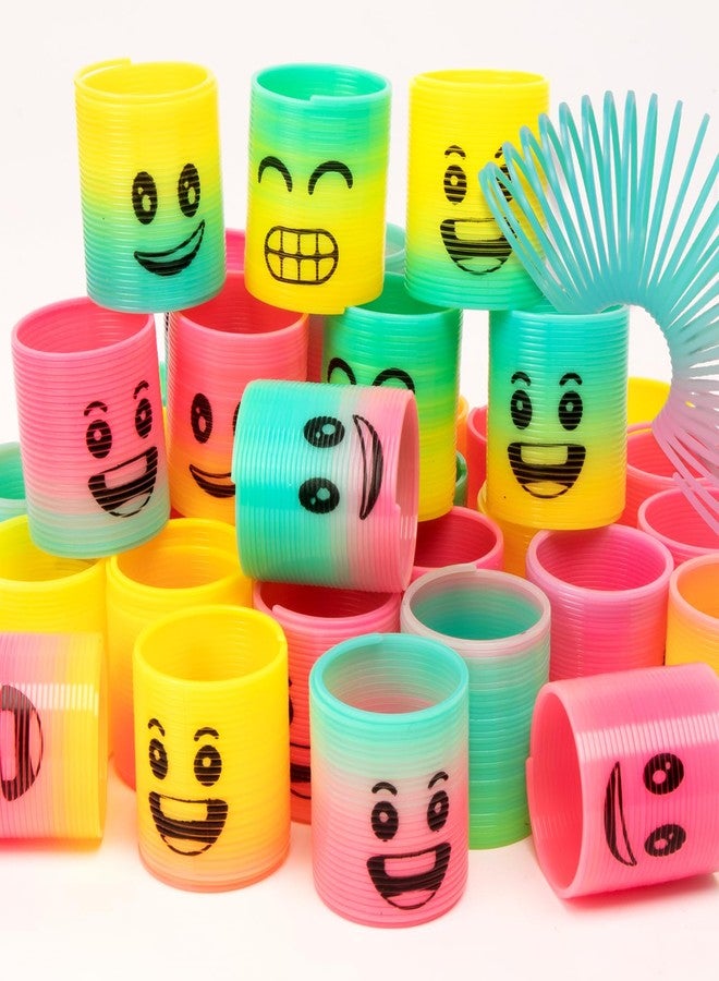 CLEVERZONE 36 Pack Spring Rainbow Magic Fidget Stress Coil Mini Springs Bulk Toys Party Favor For Kids Birthday Carnival Prize Goodie Bag Stuffers For Boys Girls (Smile) - Image 4