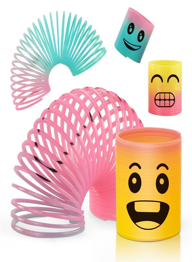 CLEVERZONE 36 Pack Spring Rainbow Magic Fidget Stress Coil Mini Springs Bulk Toys Party Favor For Kids Birthday Carnival Prize Goodie Bag Stuffers For Boys Girls (Smile) - Image 3
