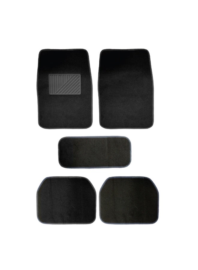 BYSON Durable Waterproof Car Floor Mats 5 Piece Set - Universal Fit for Sedan and SUV, Non-Slip Auto Interior Protection, Easy to Clean, Soft Comfortable Foot Mats Without Cutting (Black) - Image 5