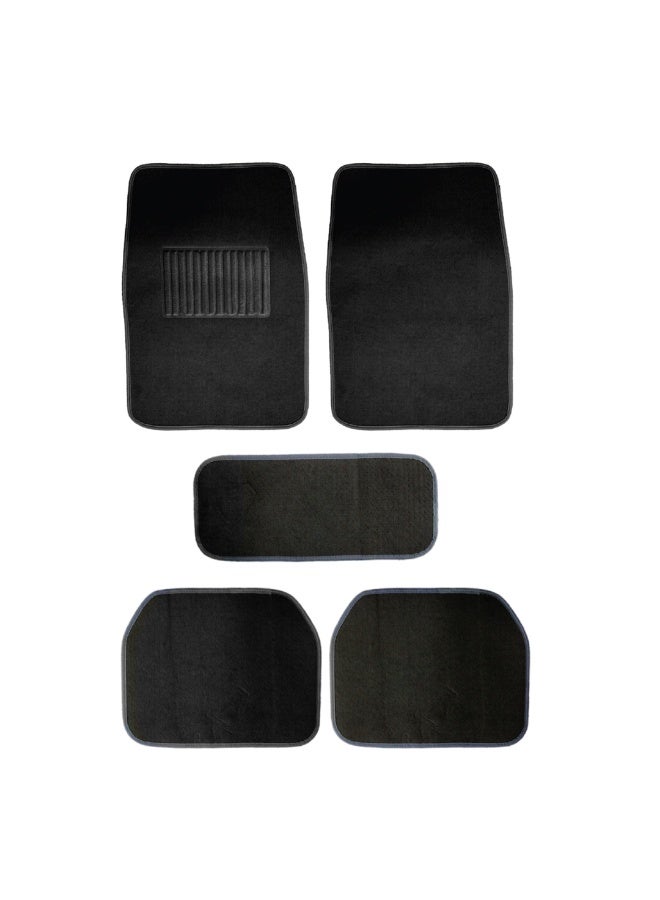 BYSON Durable Waterproof Car Floor Mats 5 Piece Set - Universal Fit for Sedan and SUV, Non-Slip Auto Interior Protection, Easy to Clean, Soft Comfortable Foot Mats Without Cutting (Black) - Image 3