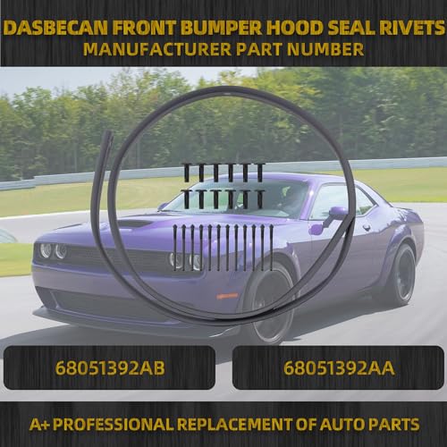 Dasbecan Front Bumper Hood Seal Rivets Compatible with 20082019 Dodge Challenger Replaces 68051392AB 68051392AA - Image 3