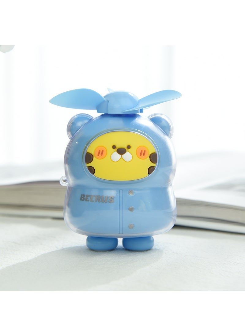 Loquat 2024 Cute Cartoon Mini Handheld USB Fan ys901A Blue