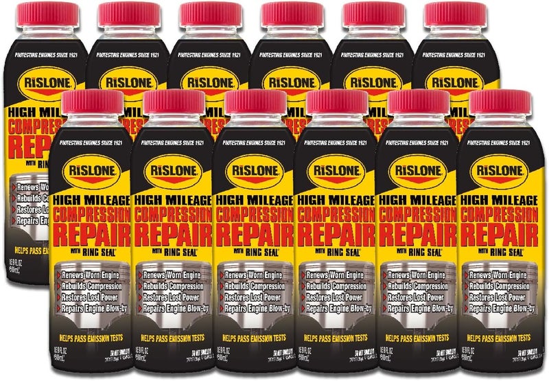 Bar's Leaks Rislone High Mileage Compression Repair with Ring Seal - 16.9 oz (Pack of 12) - Image 1