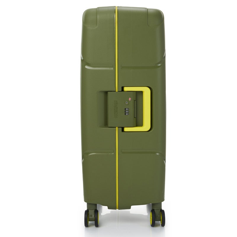 AMERICAN TOURISTER Circurity Suitcase, Check-In Size 68 cm / 25 inch, 4 Spinner Wheels, Hard Top, Polypropylene, Olive|Scratch & Impact Resistant Material|Lightweight|XtraSecu™ 3 Point Locking System|TSA Lock - 3 Years International Warranty - Image 2