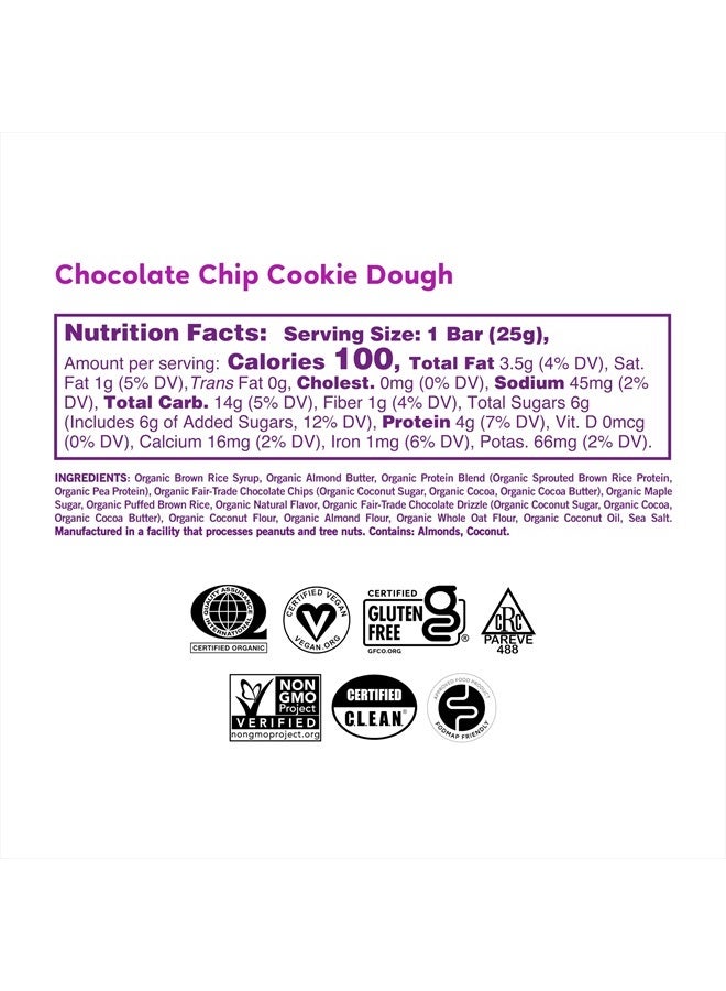 GoMacro Kids MacroBar Organic Vegan Snack Bars - Chocolate Chip Cookie Dough (0.90 Ounce Bars, 7 Count)  - Image 3