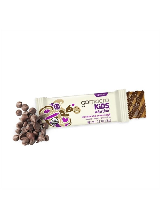 GoMacro Kids MacroBar Organic Vegan Snack Bars - Chocolate Chip Cookie Dough (0.90 Ounce Bars, 7 Count)  - Image 2