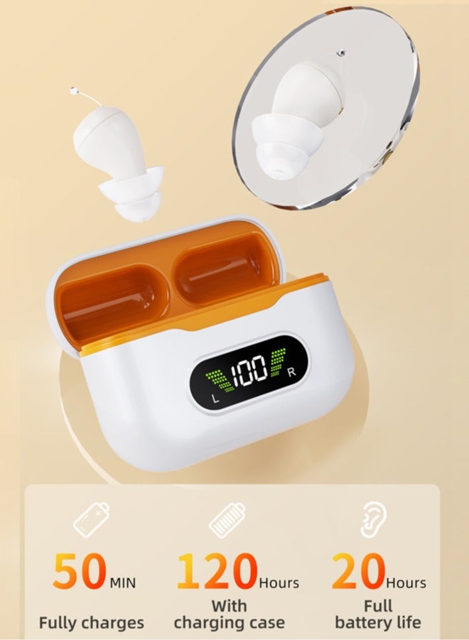 chiteng Hearing Aid with UV Sterilization, Hearing Aids for Seniors with Intelligent Auto-Noise Cancelling (Not Amplifiers), Rechargeable Ear Hearing Machine with 32-Channel, Super Mini, 7-Day Standby,Battery Digital Display - Image 2