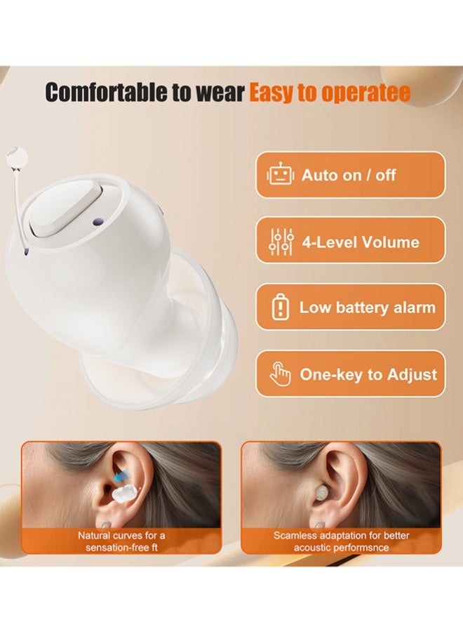 chiteng Hearing Aid with UV Sterilization, Hearing Aids for Seniors with Intelligent Auto-Noise Cancelling (Not Amplifiers), Rechargeable Ear Hearing Machine with 32-Channel, Super Mini, 7-Day Standby,Battery Digital Display - Image 3