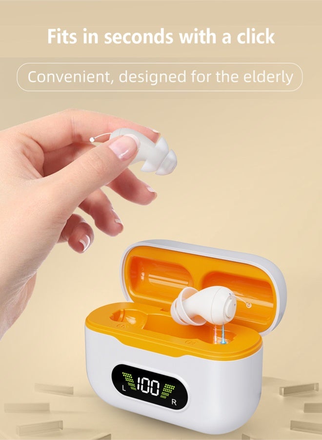 chiteng Hearing Aid with UV Sterilization, Hearing Aids for Seniors with Intelligent Auto-Noise Cancelling (Not Amplifiers), Rechargeable Ear Hearing Machine with 32-Channel, Super Mini, 7-Day Standby,Battery Digital Display - Image 5
