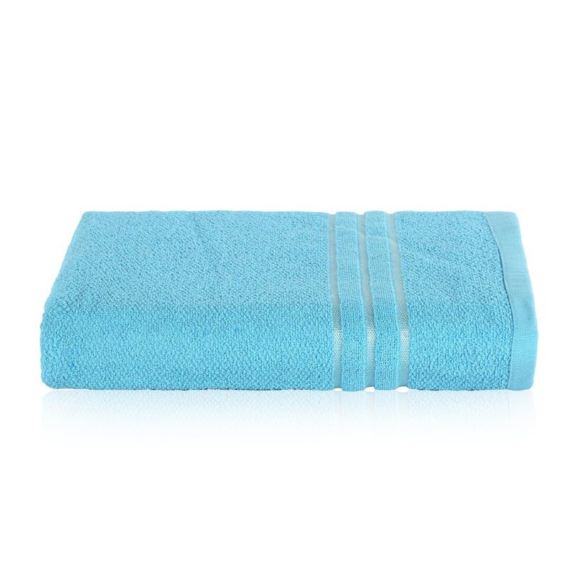 Kuber Industries Kuber Industries (Pack of 2) Bath Towel | 144 GSM Cotton Unisex Bathroom Towel | 30x60 Inch | Towel for Bath-Gym-Travel-Beach-Pool | Towel for Bathing | Towels for Bath | Plain Lining | Sky Blue  - Image 2