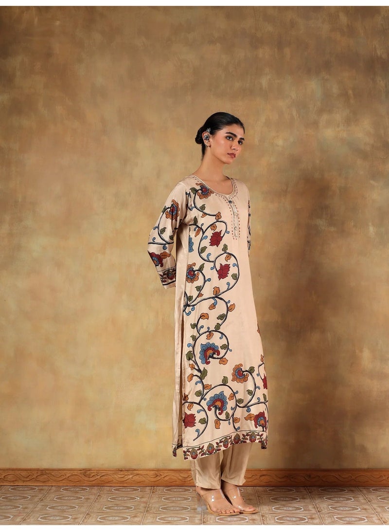 PRIYA’S PANACHE Premium Silk Printed Kurta Set for Women with Dupatta & Pants | Indian Ethnic Wear Kurti Set | Salwar Suit | Festive & Party Wear Dress - Image 3