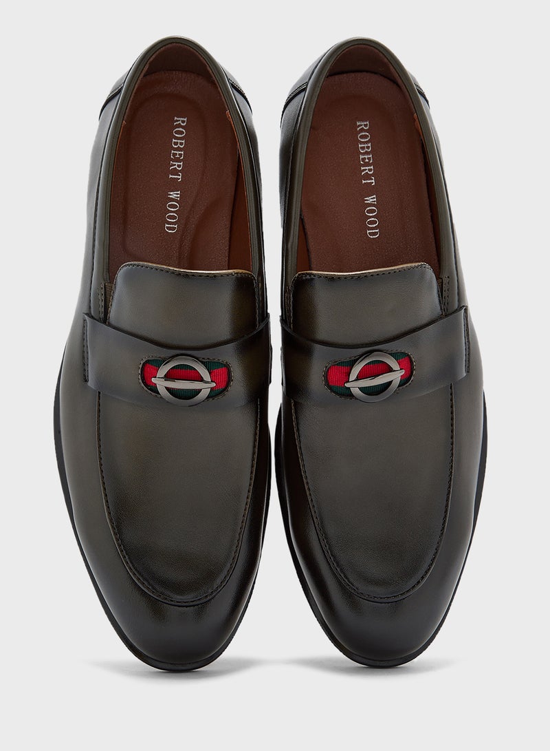 Robert Wood Webbing Detail Formal Loafers  - Image 4