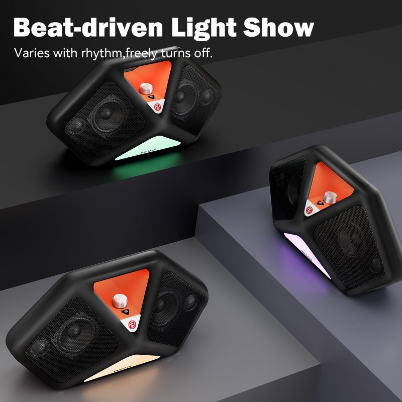 BUGANI Bluetooth Speaker 120W Peak Power, Waterproof Party Speaker with Subwoofer, 12H Wireless Playtime, Portable Outdoor Speaker for Camping & Beach, IPX5 Water-Resistant - Image 3