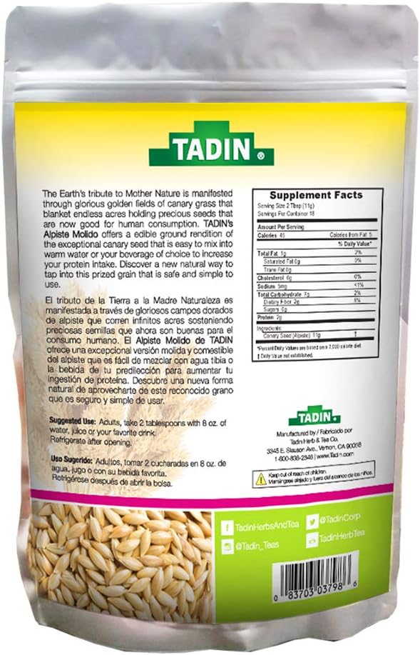 Tadin بذور الكناري المطحونة 100 مكمل غذائي طبيعي للاستهلاك البشري 2 باي تادين - Image 3