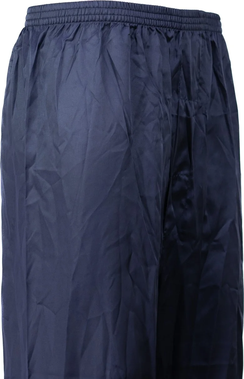 Oppland Men's Satin Fabric Pajama Pants Solid Color Elastic Waist No Pocket Wide Leg Relaxed Cut