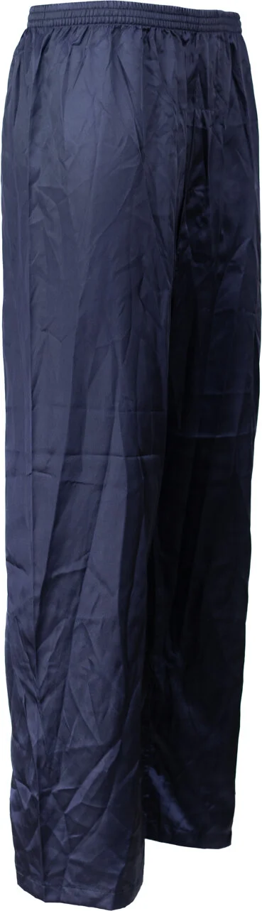 Oppland Men's Satin Fabric Pajama Pants Solid Color Elastic Waist No Pocket Wide Leg Relaxed Cut