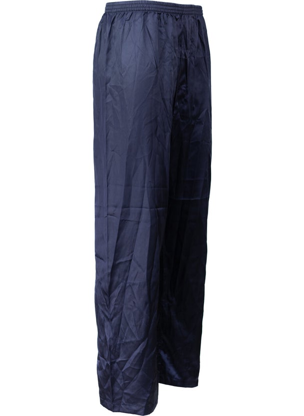 Oppland Men's Satin Fabric Pajama Pants Solid Color Elastic Waist No Pocket Wide Leg Relaxed Cut  - Image 5