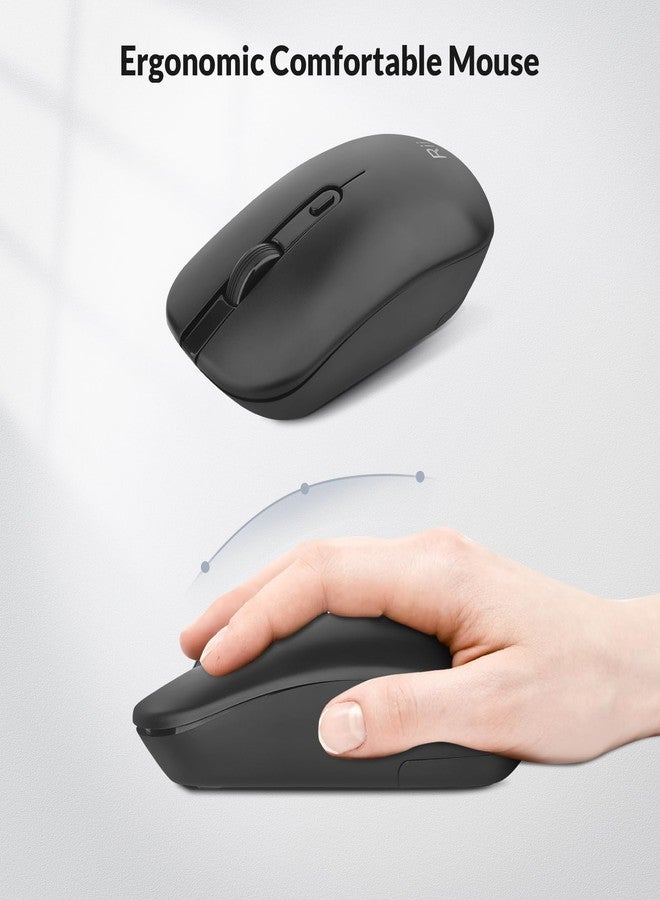 RII Wireless Keyboard and Mouse Combo,Rii RK211 2.4G Full-Sized Ergonomic Keyboard Mouse,4 DPI Adjustable Cordless USB Keyboard and Mouse for Computer/Laptop/Windows/Mac - Image 5