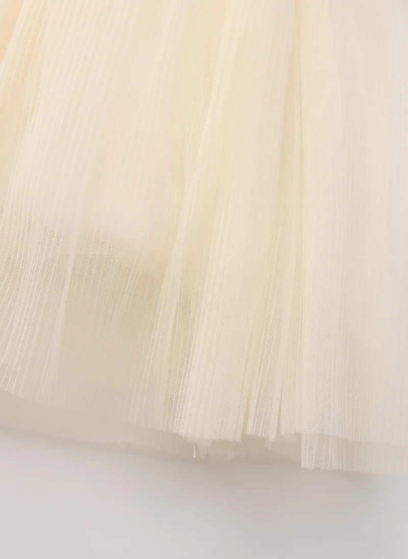 Balabala cream Kids Girls Woven one-piece dress for Women | Best Price UAE