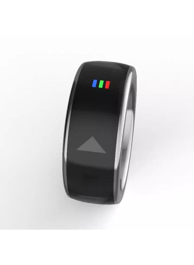 حلقة ذكية مزودة بزر بلوتوث وجهاز تحكم عن بعد وشاشة الهاتف المحمول وتقنية Rader باللون الأسود وفرشاة اهتزاز و يد سريعة وقلب صورة رواية ملونة: ● ■ ● الحجم 22 (محيط الإصبع 7.5 ملم) 105 كجم أو أكثر ● ■ ● - Image 2