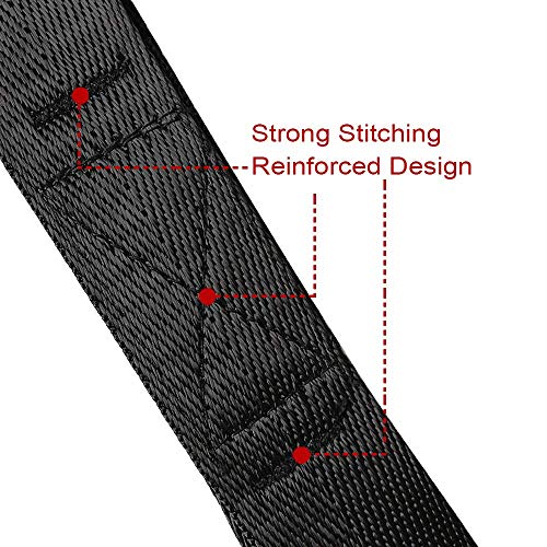 Boncas Heavy Duty 1,200lb. Workload Soft Loop Tie Down Straps for Towing or Trailering ATV, UTV, Motorcycle, Lawn Garden Equipment (Set of 8) (18 Inches, Black) - Image 2