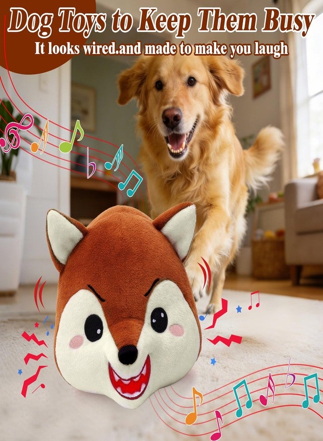 Mity rain Interactive Dog Toys Fox with Thicken Plush, Moving Dog Toy with Recording Mode Shaking & Singing Mode Bouncing, Funny Ball Jumping to Keep Them Busy & Chase, Rechargeable (No Zipper) - Image 3