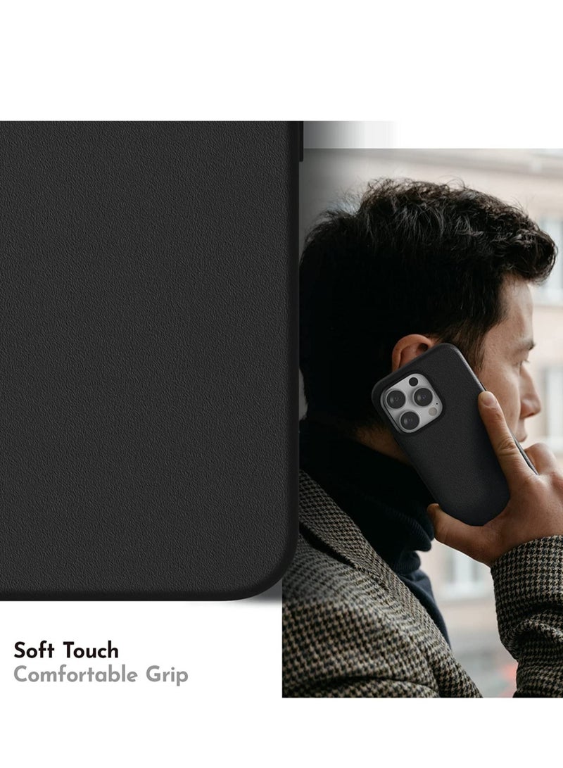 Leather Case Compatible with iPhone 14 Pro Max Case 6.7 inch, Premium PU Leather Phone Case Cover (with Buttons & Microfiber Lining) for iPhone 14 Pro Max Black - Image 3