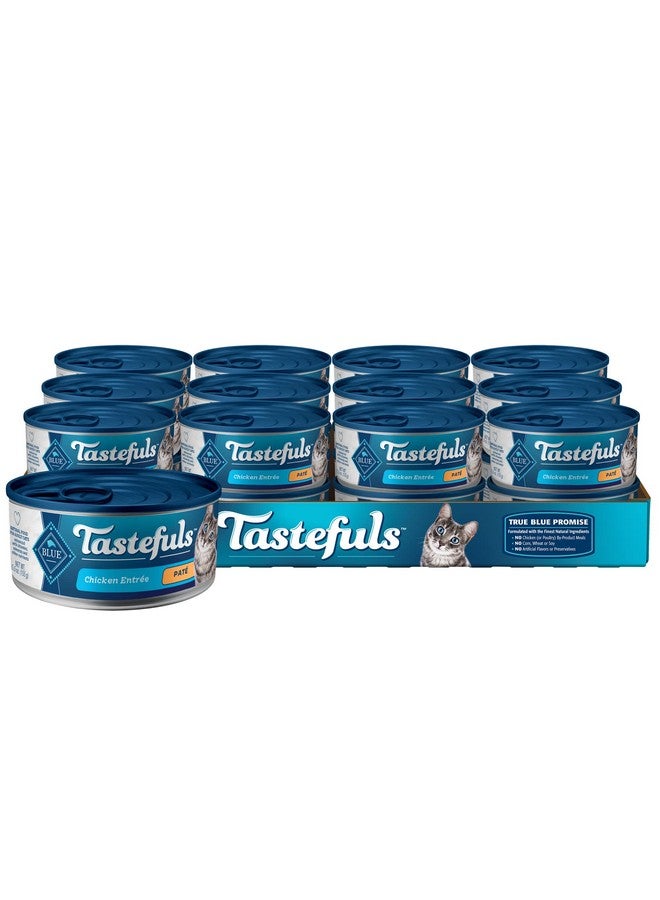 Blue Buffalo Tastefuls Natural Pate Wet Cat Food, Chicken Entrée 5.5Oz Cans (Pack Of 24) - Image 1