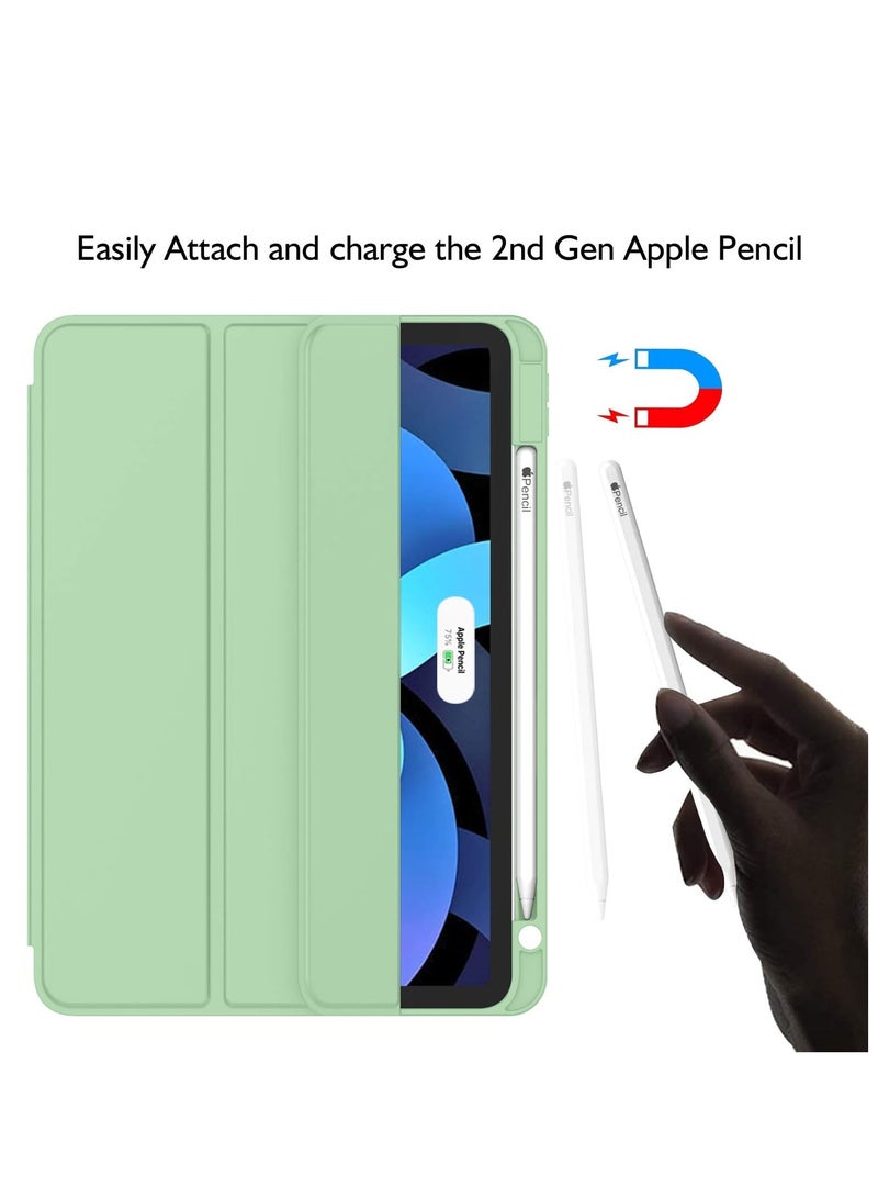 ELTRAZONE Smart iPad Air Case - Compatible with 6th Gen 11-Inch (2024), 5th Gen & 4th Gen 10.9-Inch (2022/2020) - Touch ID Support, Auto Wake/Sleep - Matcha Green - Image 2